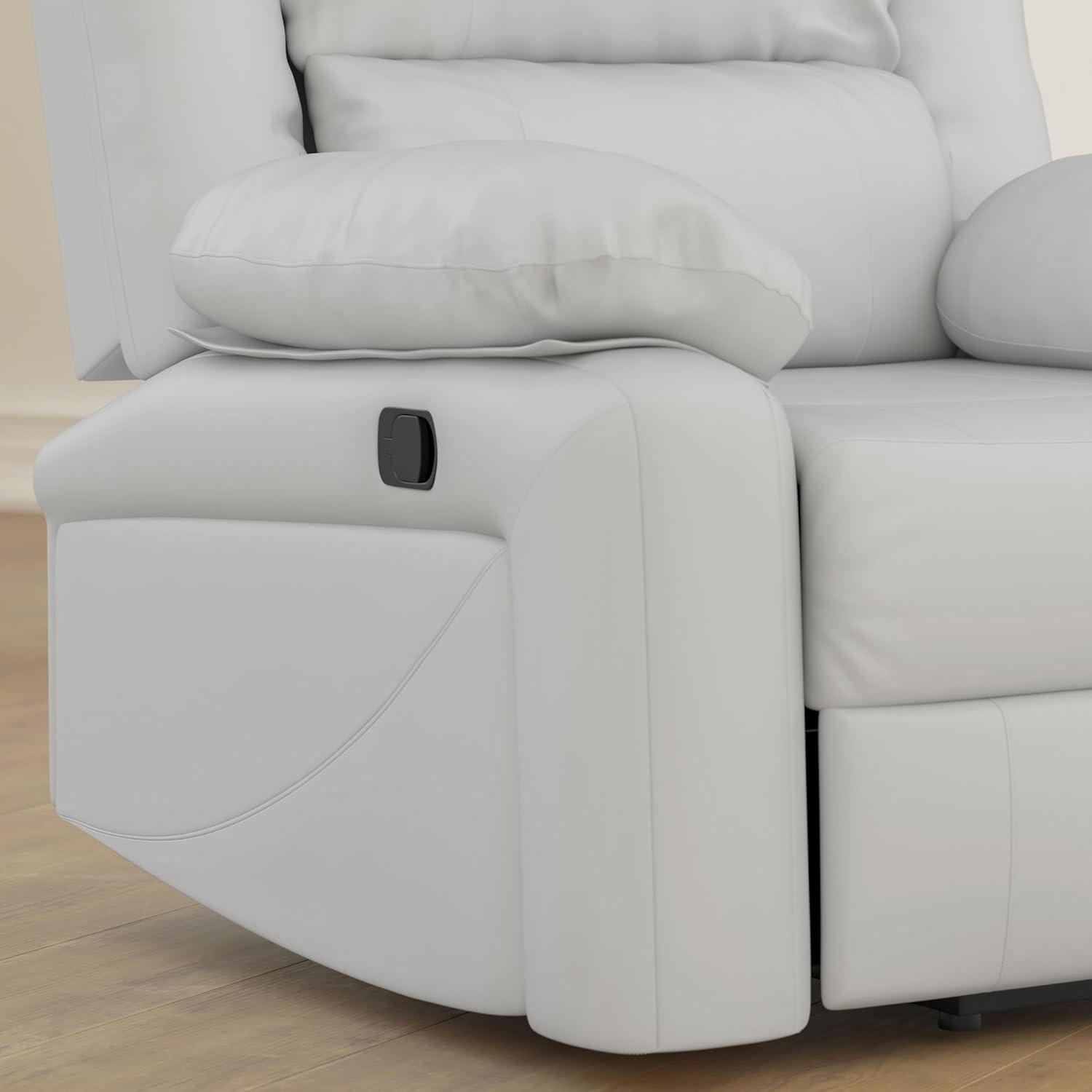 Flash Furniture Harmony Series Cream LeatherSoft Recliner