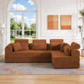 KEIKI 6-in-1 Folding Convertible High Back Sofa Sleeper, 106' Oversized Modular Sectional Corduroy Upholstered L Shape Couches for Living Room, Plush Comfort High-Density Foam for Studio Apartment