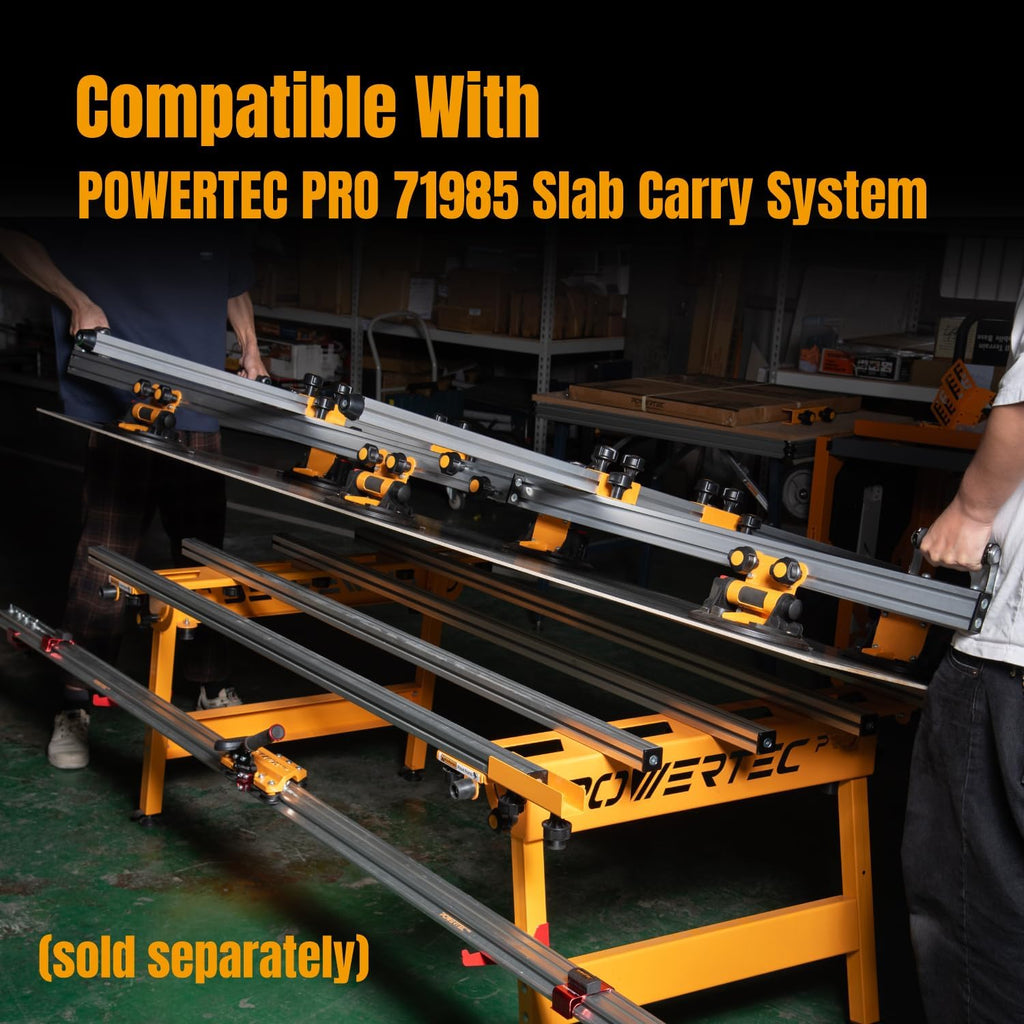 POWERTEC PRO Large Format Tile & Slab Work Table – Heavy Duty, Foldable, 1,100 lbs Capacity, Adjustable Leveling Feet, Steady, Flat Base for Handling and Scoring Large Tile, 71' x 41' (71984)