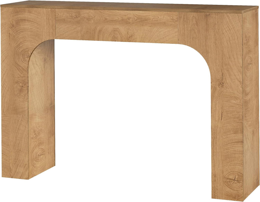GarveeHome 47 in Farmhouse Console Table, Narrow Wood Entryway Table Behind Couch, Slim Rustic Hallway Furniture for Living Rooms, Foyers & Apartments, Deep Oak