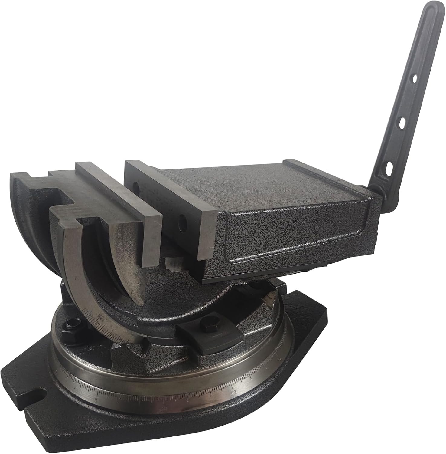 5 Inch Milling Machine Vise with Base, Bench Vise Tilting and Swiveling Milling Vise Precision Clamping milling machine vise for Mills/Grinders/NC Machines