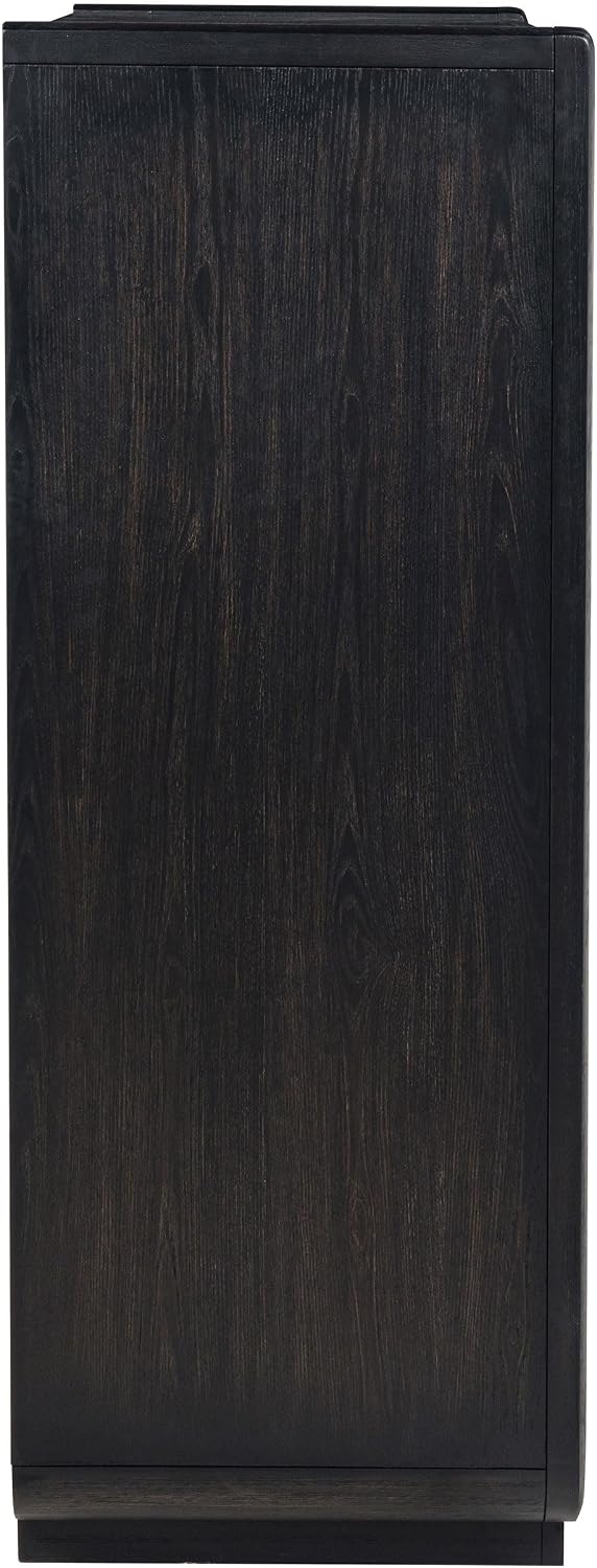 Coaster Home Furnishings - Leandro - Wood - 5-Drawer Chest with Recessed Pulls, Felt-Lined Top and Fully Enclosed Storage - Bedroom - Burnished Black - 222495