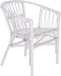 Safavieh Home Adriana Coastal White Rattan (Set of 2) Accent Chair (ACH6505B-SET2)