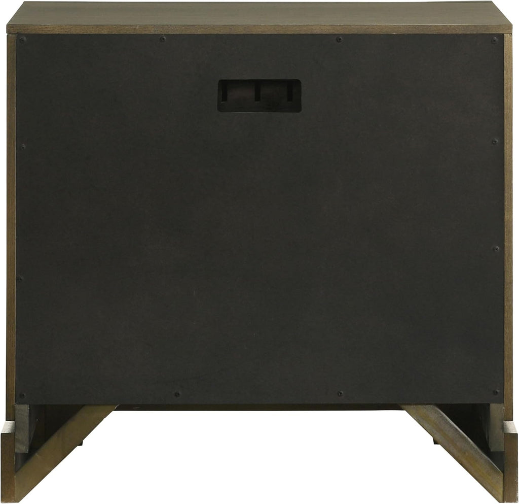 Coaster Home Furnishings Gran Park Modern Classic Wood 2-Drawer Bedroom Nightstand Bedside Table Organizer Unit Dark Cocoa 224932