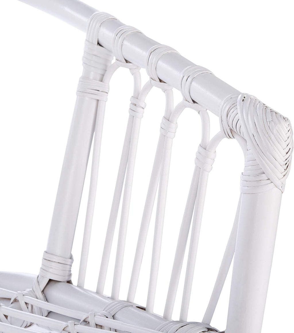 Safavieh Home Adriana Coastal White Rattan (Set of 2) Accent Chair (ACH6505B-SET2)