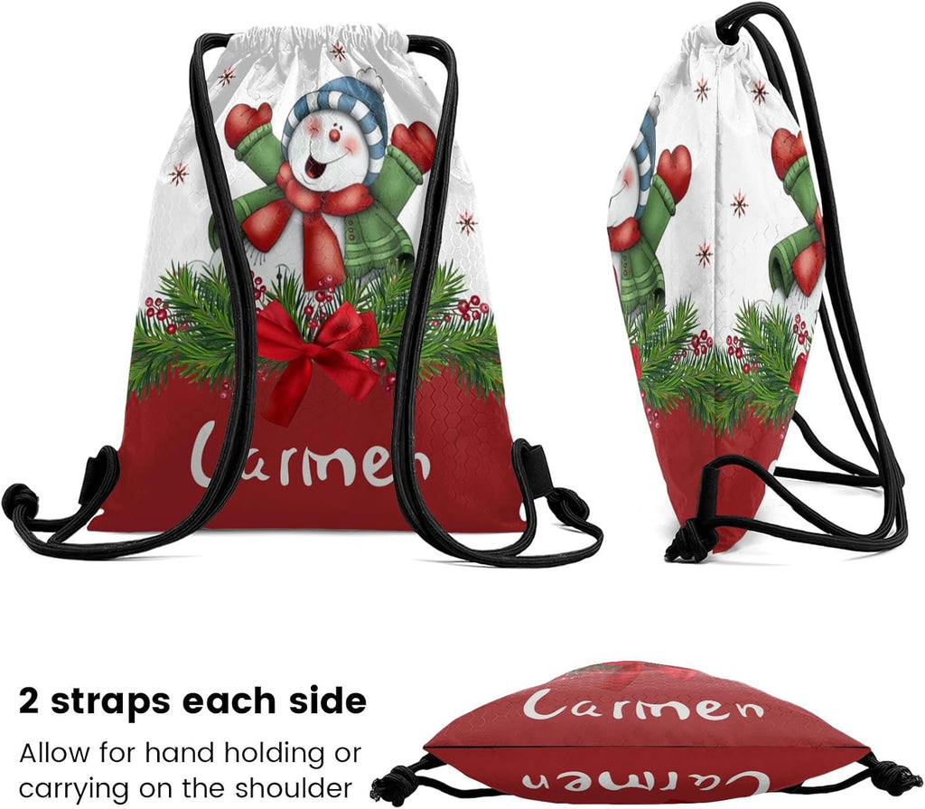 Custom Drawstring Backpack with Name Personalized Bulk Golf Beach Draw String Bags for Small Business Swim Sport Camping Vacation Travel Gym Men Women-20 PCS