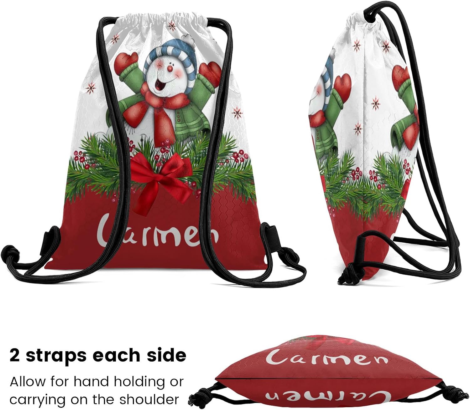Custom Drawstring Backpack with Name Personalized Bulk Golf Beach Draw String Bags for Small Business Swim Sport Camping Vacation Travel Gym Men Women-20 PCS