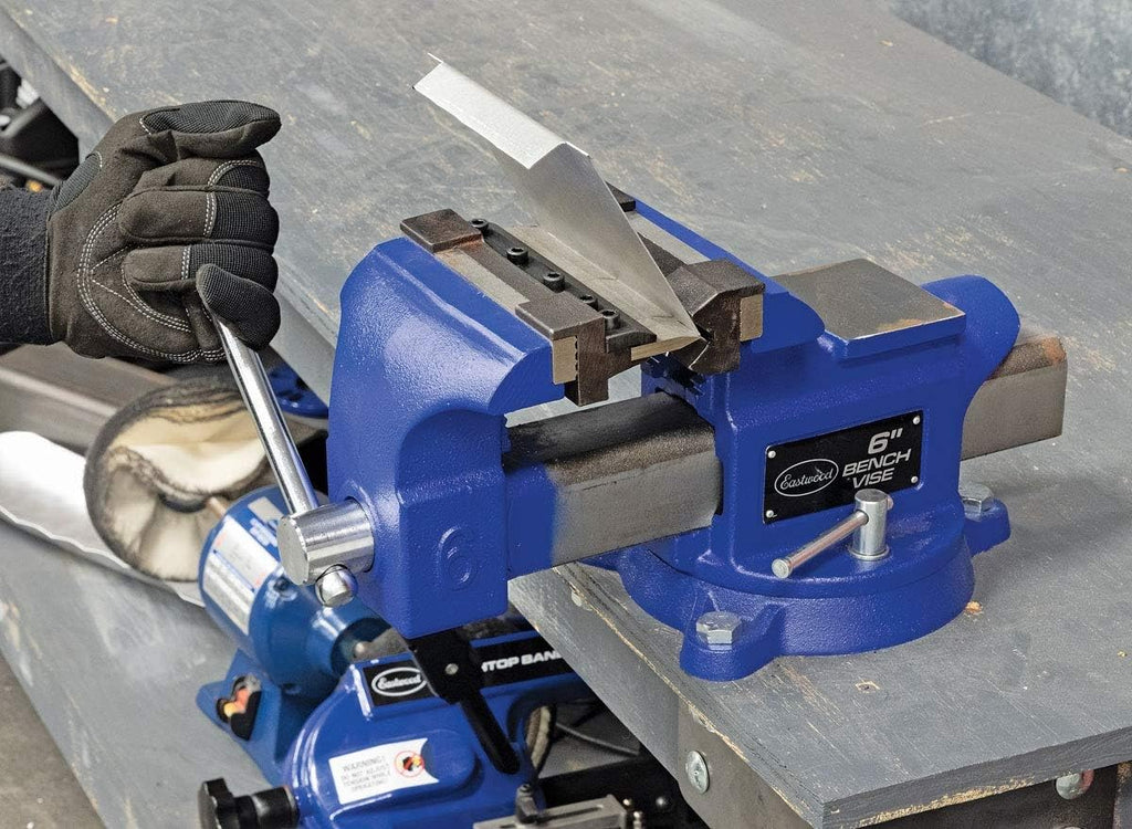 Eastwood 6 in. Vise Mount Press Metal Brake Bender Attachment Cross Slide On Workbench For Bend Sheet