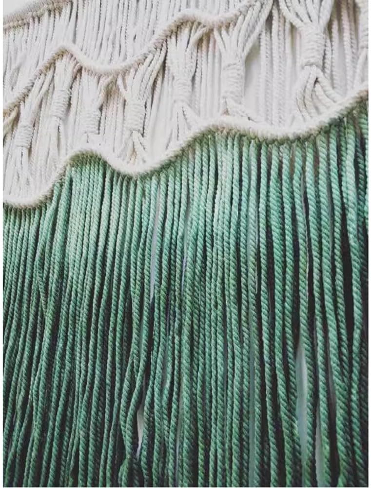 LXHELIVERY Wall Hanging Large Chic Woven Tapestry Tapestry Hand Weaves Wall Decoration for Art Cotton Rope Wall Decor for Bedroom Living Room Apartment Backdrop (Color : Blue, Size : 80x60x80cm)