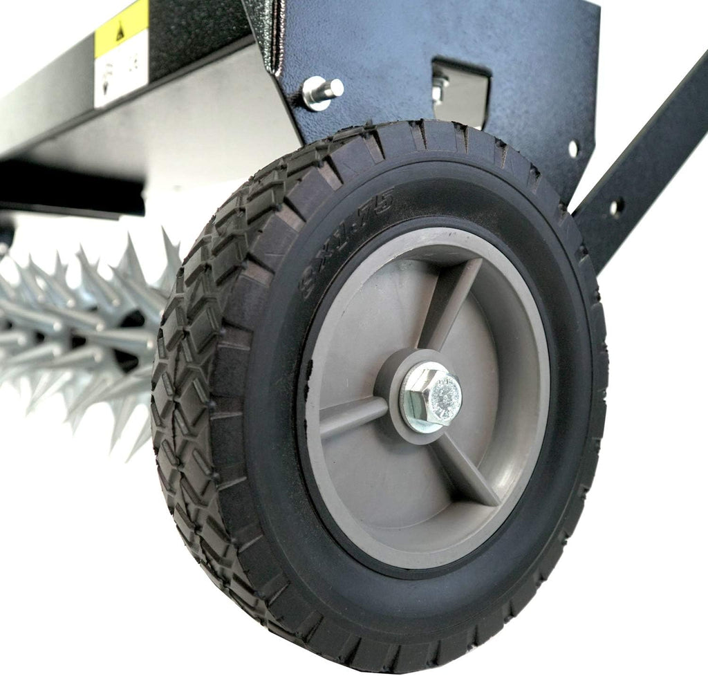 Brinly SAT2-40BH-P Tow Behind Spike Aerator with Transport Wheels, 40' - Carbon