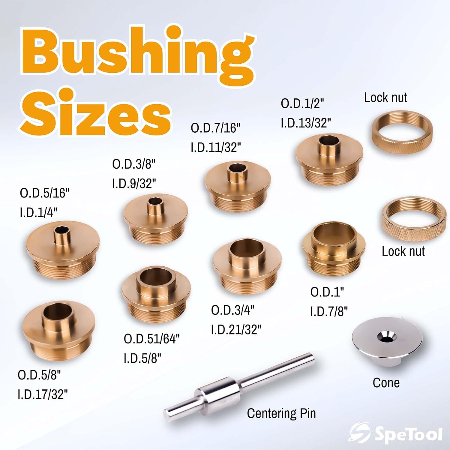 SpeTool Juice Groove Router Jig, Adjustable Router Jigs and Templates for Cutting Board with Metric/Imperial Scales and SpeTool Brass Router Template Bushing Guide Set with Centering Pin&Cone