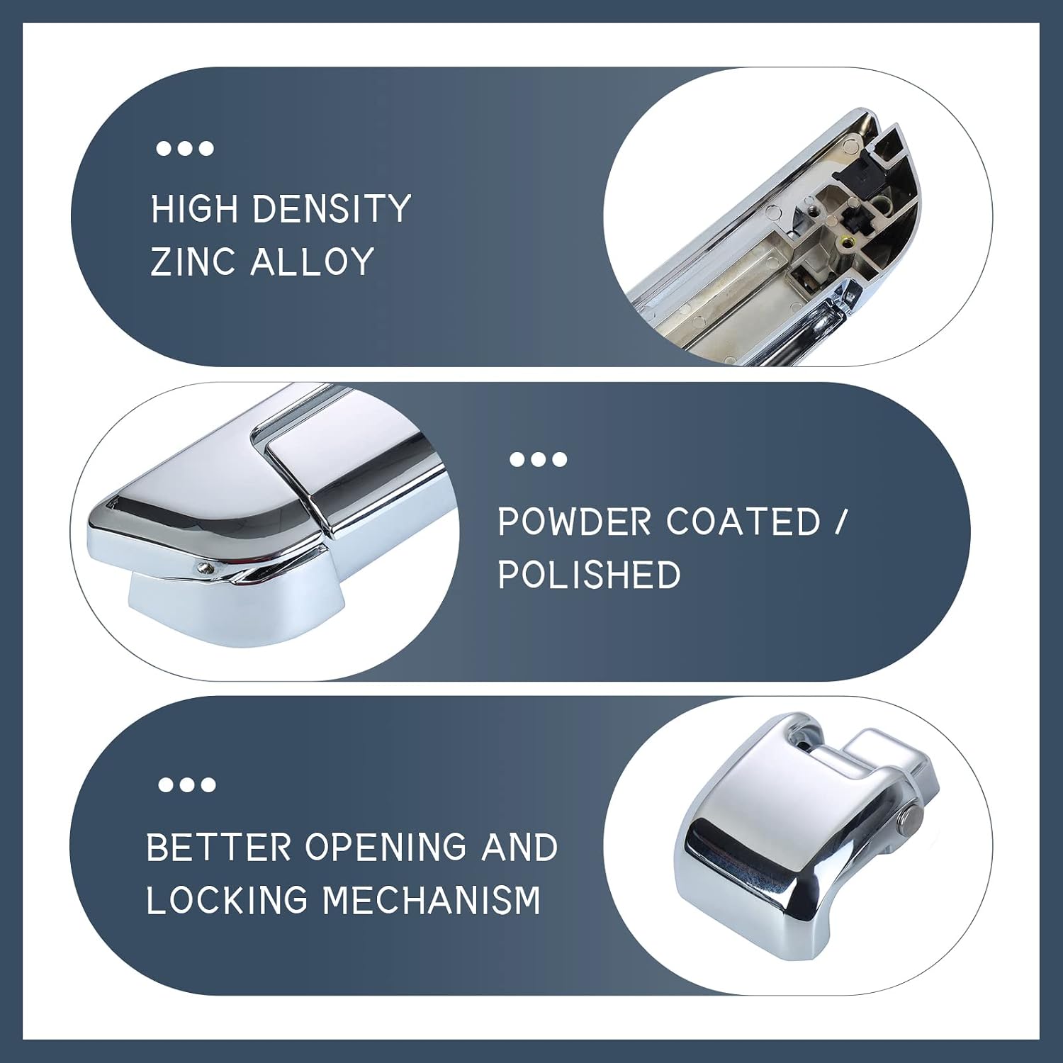 Tour Pack Latches Hinges Fit for Harley Touring Razor Chopped King Pak Road King Road Glide Street Glide Electra Glide 2014-2025 Chrome