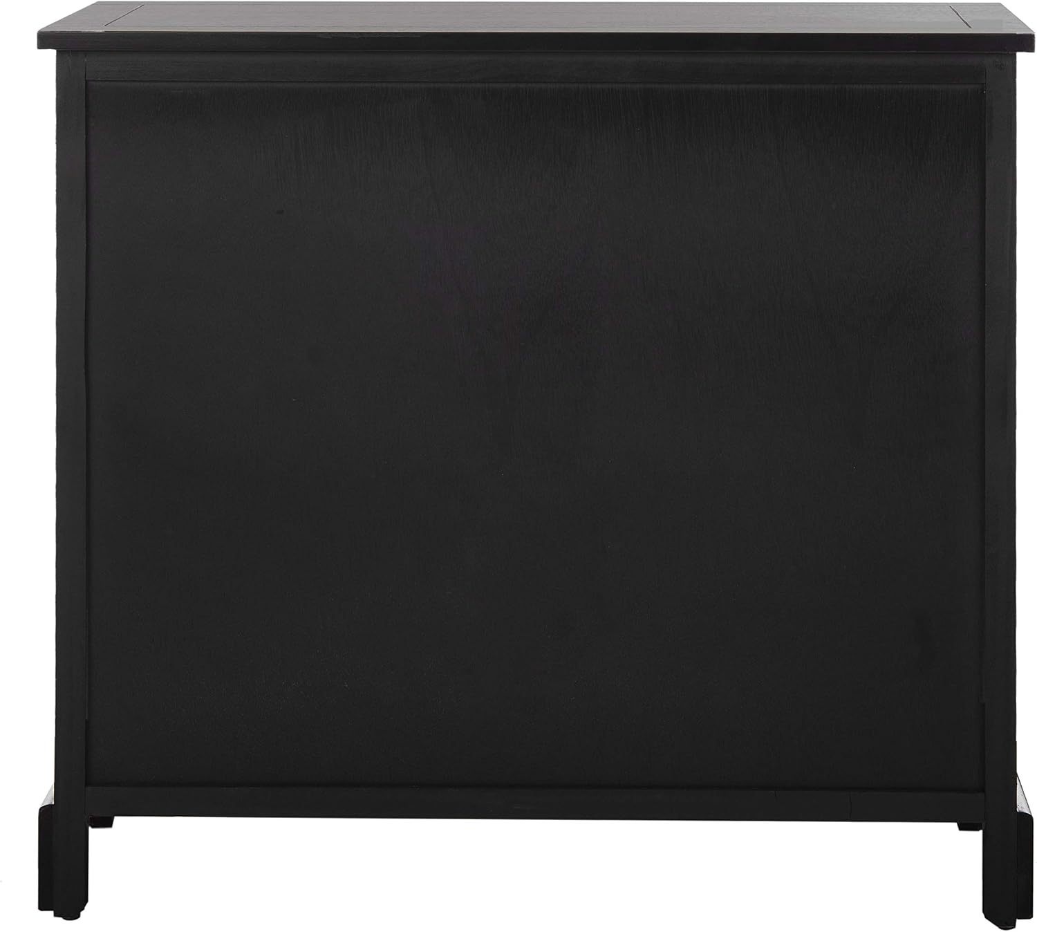 SAFAVIEH Furniture - Herman 2-Drawer Storage Unit - Distressed Black - Solid Wood - Classic Storage Design - Ideal for Living Room, Entryway, 29'W x 13'D x 27.5'H - Fully Assembled (AMH5702B)