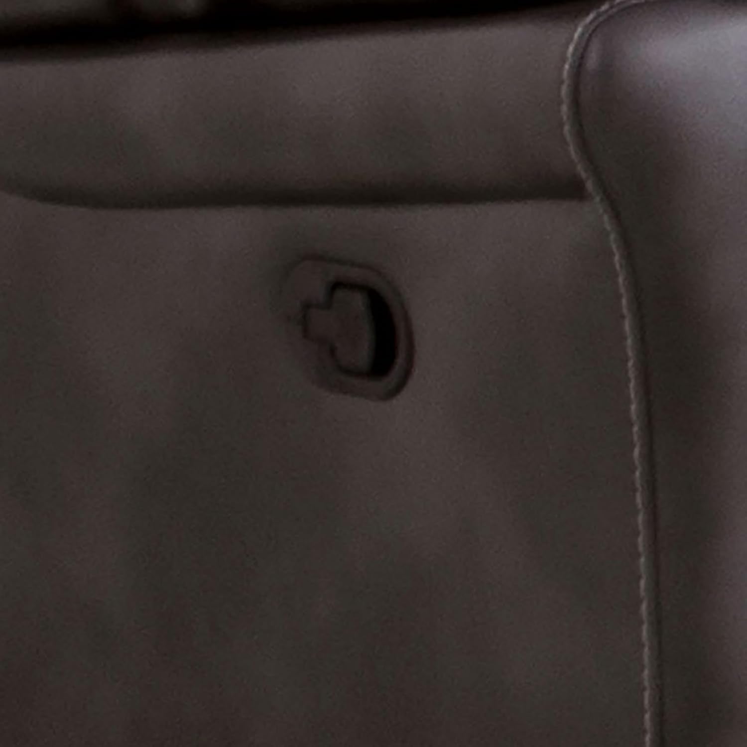 Furniture of America Lerona Faux Leather Upholstered Glider Recliner Chair with Pillow Top Arms for Living Room, Home Office, Bedroom, Dark Gray