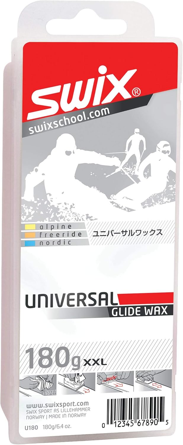 Swix Ski Vise & Wax Bundle - T149-50 Vise with 50mm Jaws & U180 Universal Glide Wax, 180g
