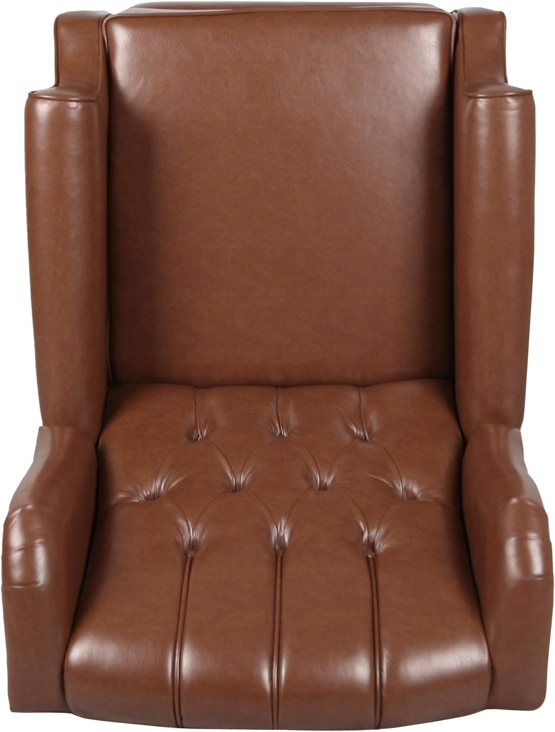 Christopher Knight Home Elaine Contemporary Tufted Recliners (Set of 2), Cognac Brown + Dark Brown