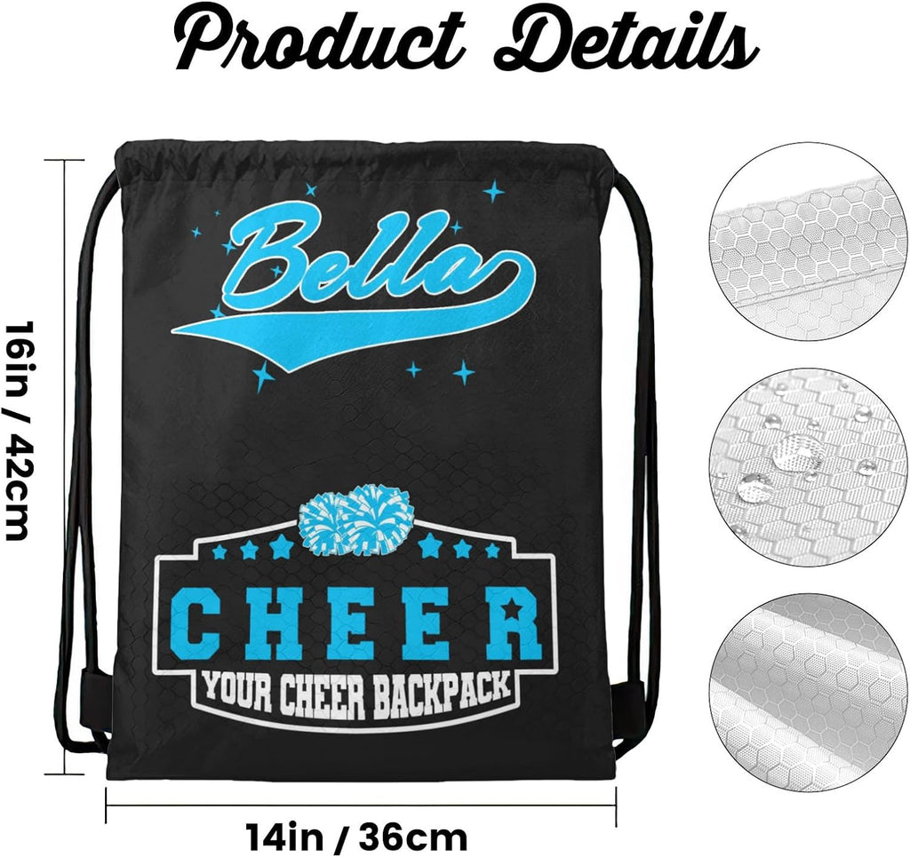 Custom Drawstring Backpack with Name Personalized Bulk Ballet Beach Draw String Bags for Small Business Swim Sport Camping Vacation Travel Gym Men Women-20 PCS