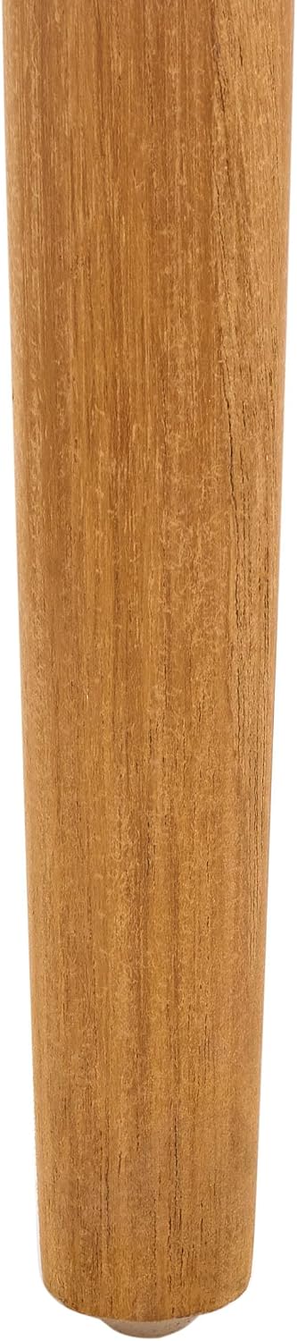 SAFAVIEH Home Collection Munro Natural Teak Wood/Light Honey Leather Woven Accent Chair (Fully Assembled)