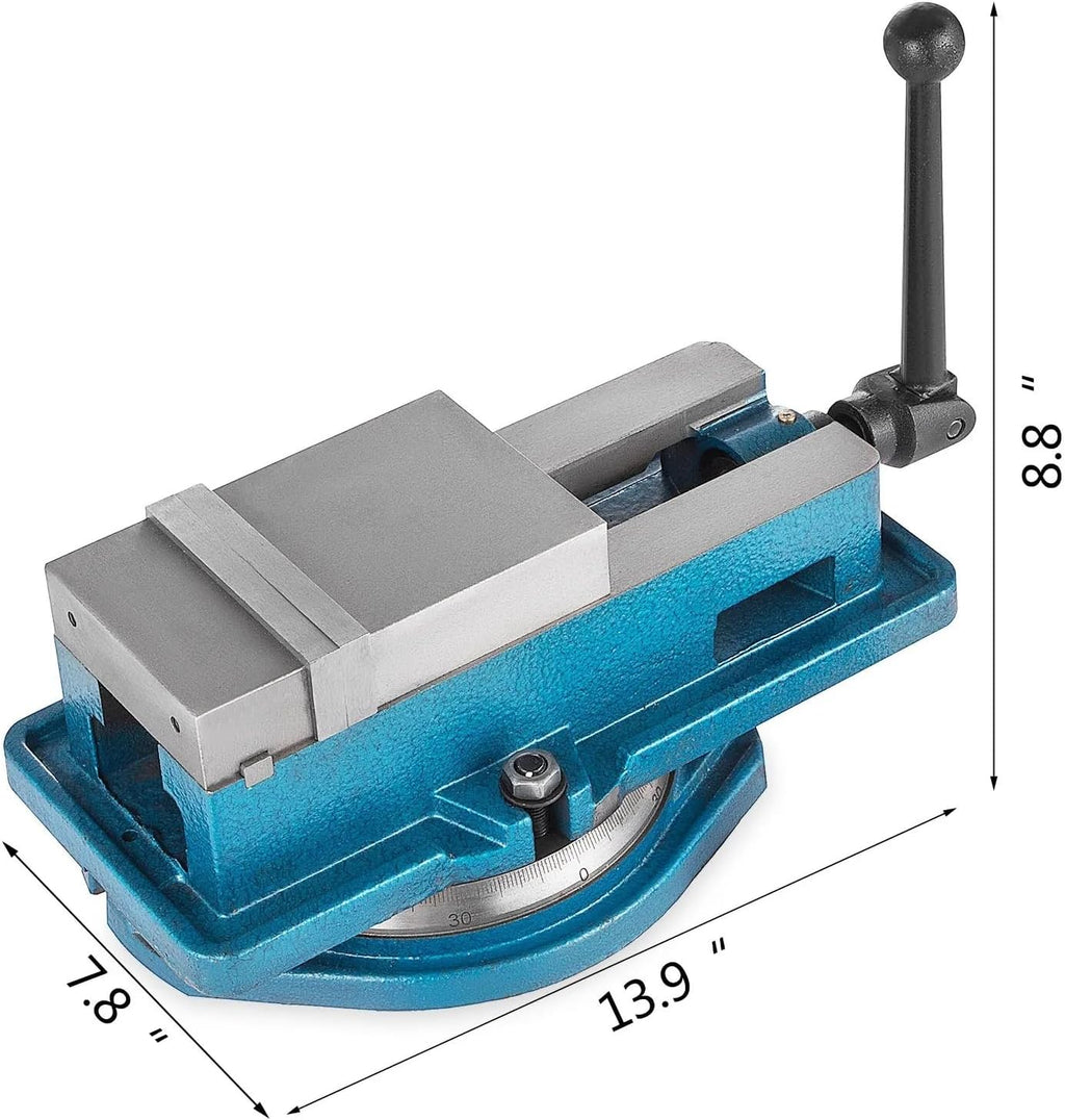 Precision Milling Machine Vise 4 Inch Swivel Base Clamping Vise Bench Vice Clampfor Milling Drilling Machine