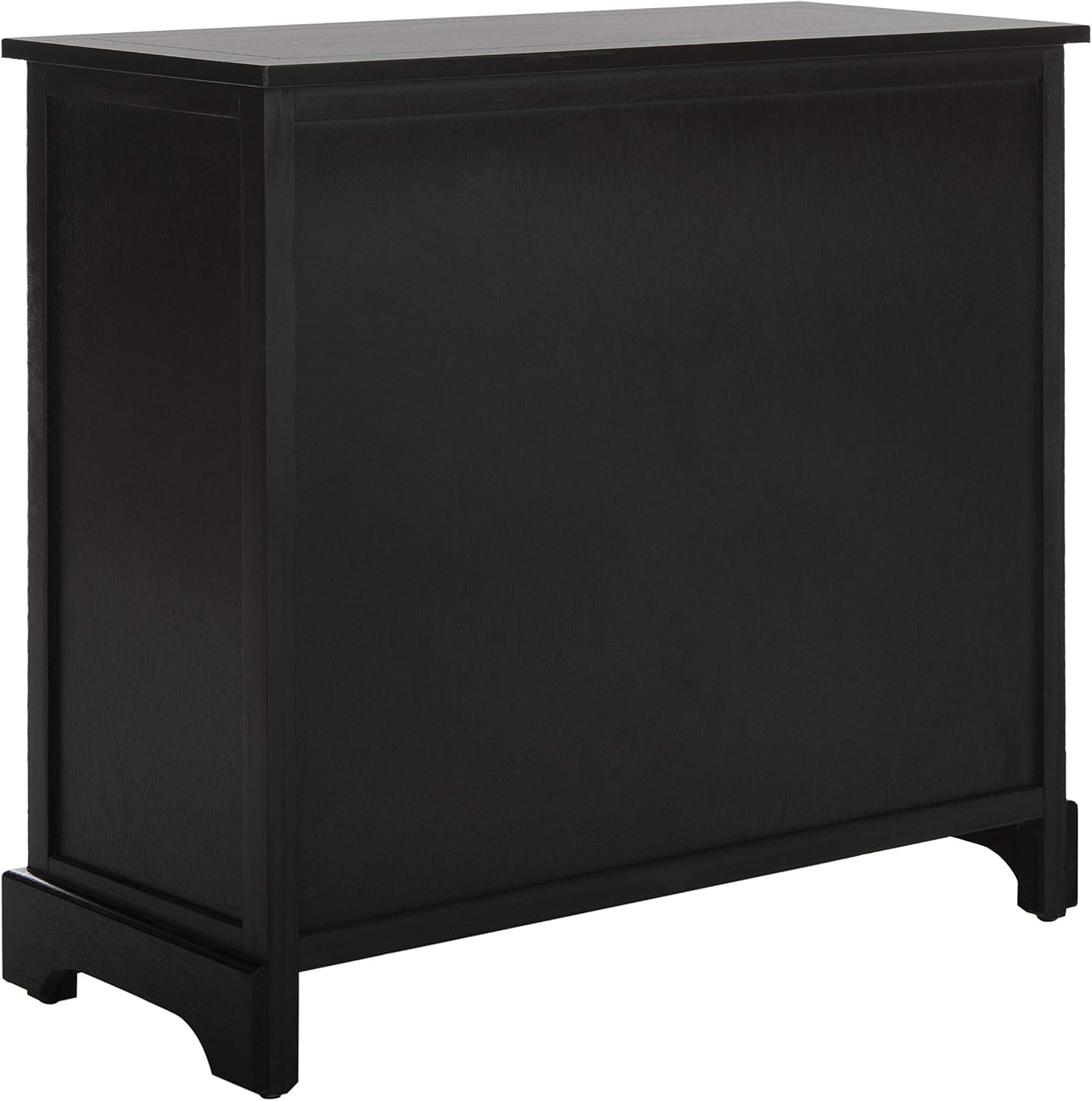 SAFAVIEH Furniture - Herman 2-Drawer Storage Unit - Distressed Black - Solid Wood - Classic Storage Design - Ideal for Living Room, Entryway, 29'W x 13'D x 27.5'H - Fully Assembled (AMH5702B)