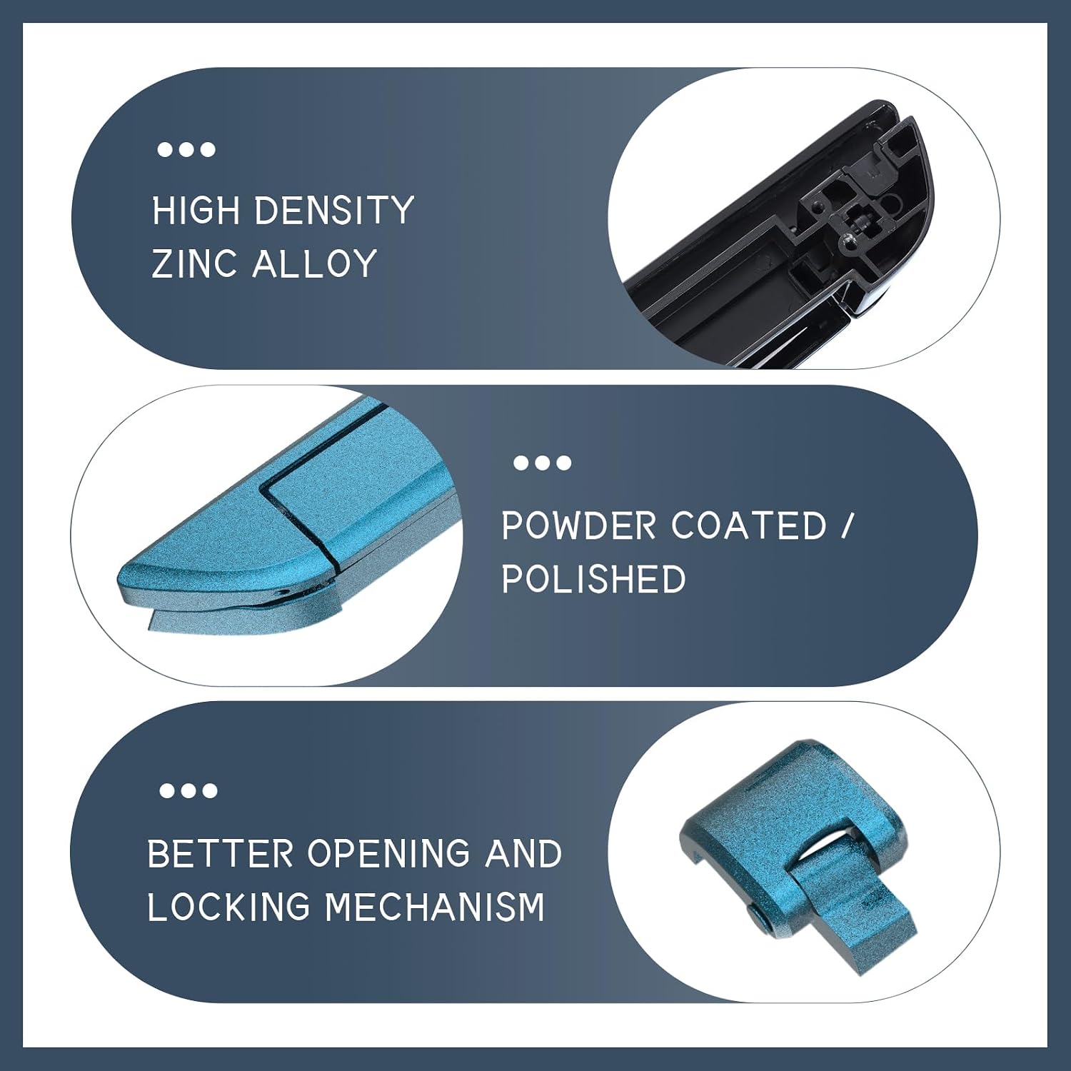 Tour Pack Latches Hinges Fit for Harley Touring Razor Chopped King Pak Road King Road Glide Street Glide Electra Glide 2014-2025 Tahitian Teal