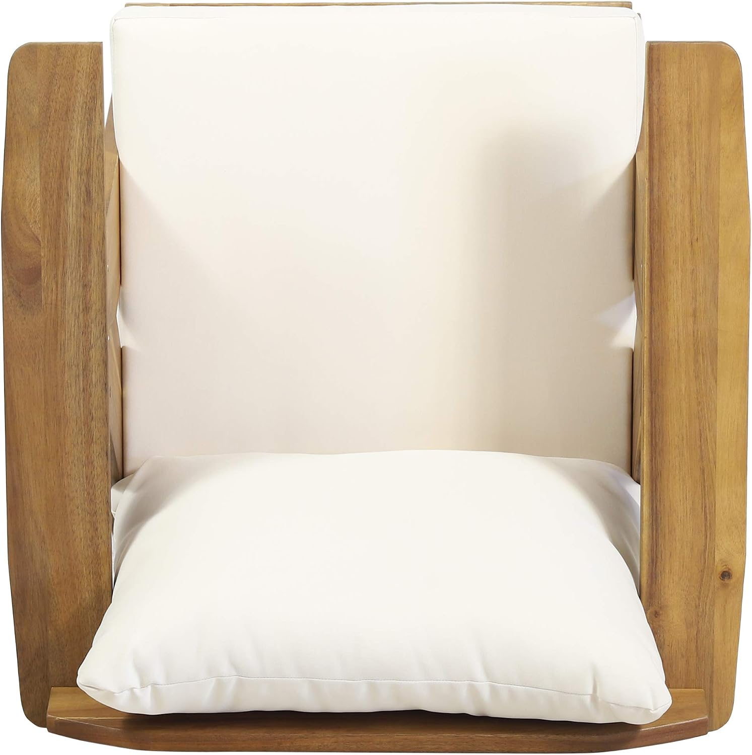 Christopher Knight Home Arcola Outdoor Club Chair with Cushion - Acacia Wood - Teak/Beige (Set of 2)