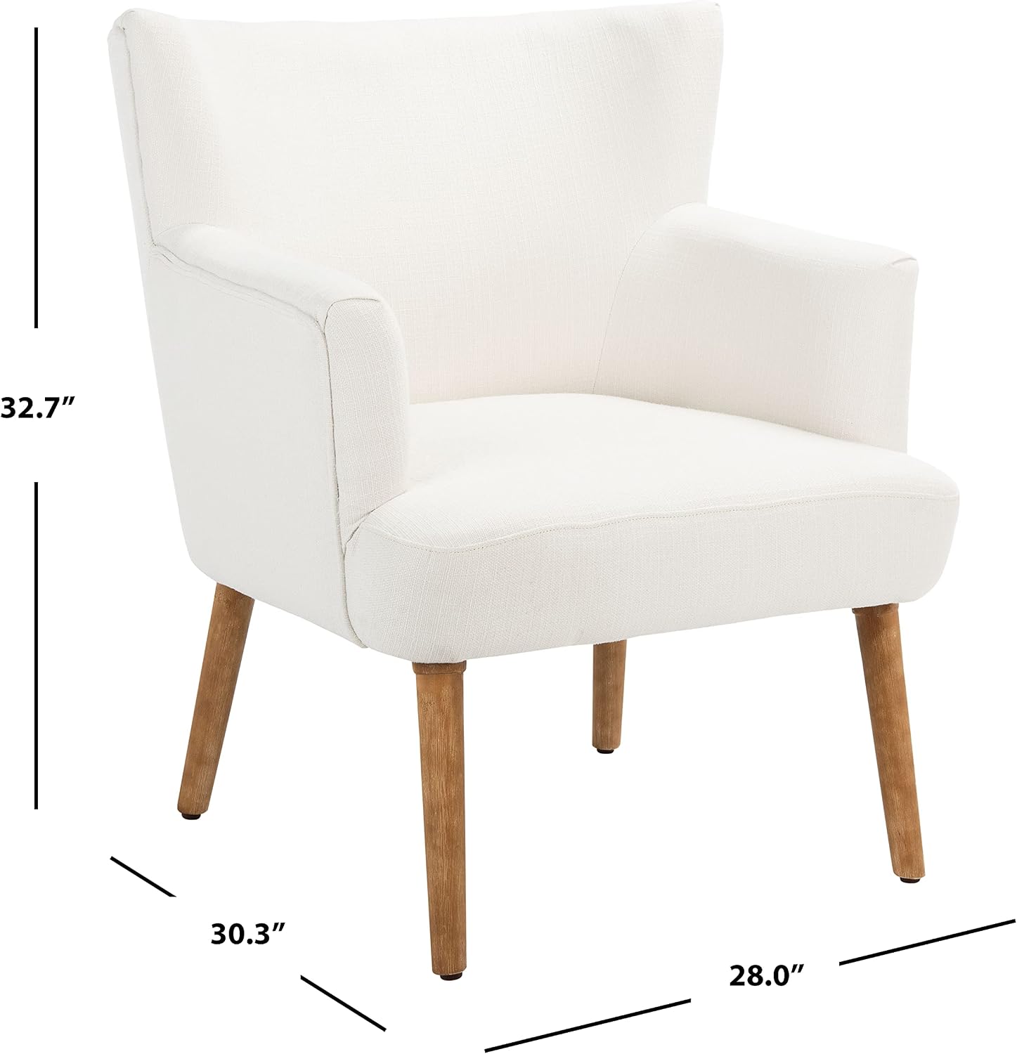 SAFAVIEH Home Collection Delfino White/Natural Accent Chair