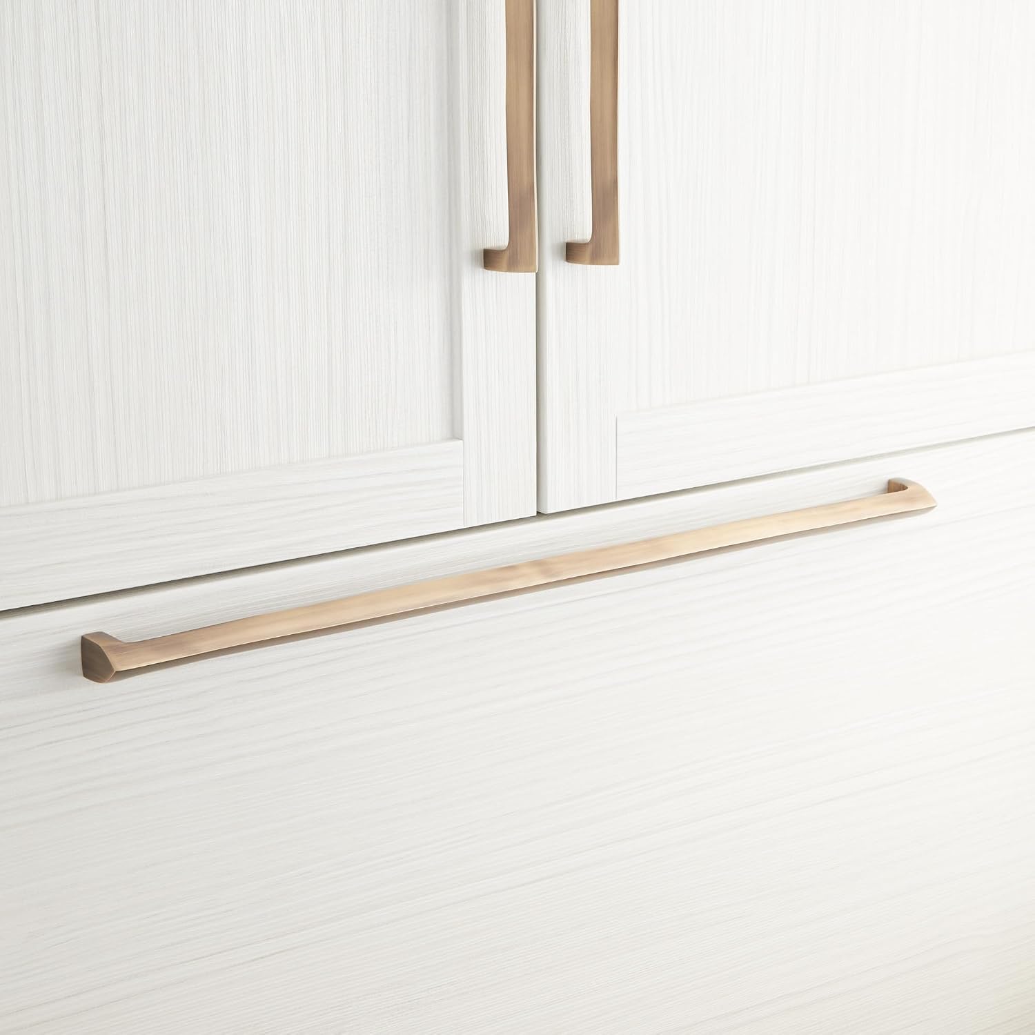 Signature Hardware 949466-2334 Rindahl 23-3/4 Inch Center to Center Appliance Pull - Antique Brass