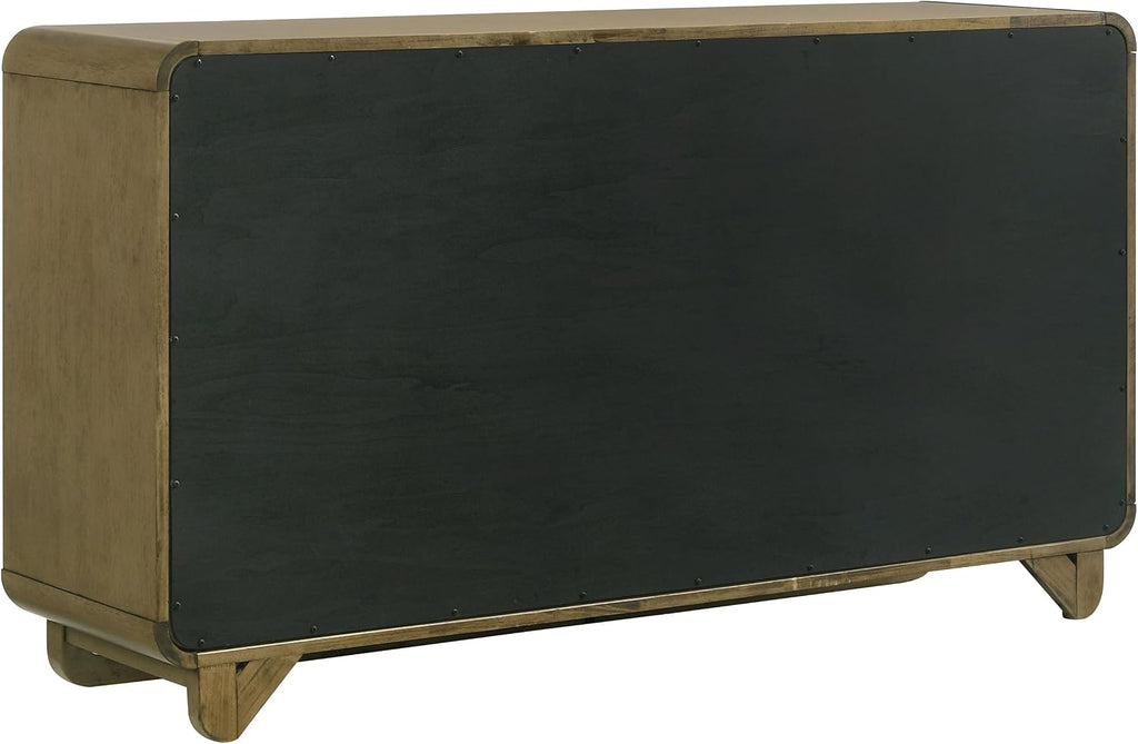 Coaster Home Furnishings - Amsbury - Wood - 6-Drawer Dresser with Metal Extension Glides, Matte Nickel Hardware, Rounded Corners and Transitional Style - Bedroom - Nutmeg - 224273