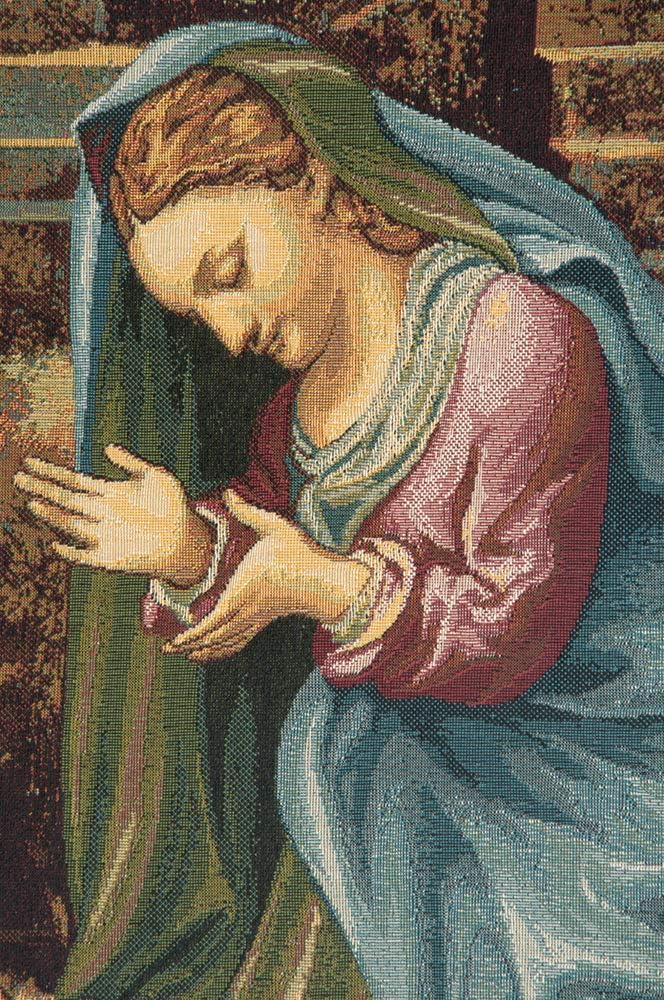 Charlotte Home Furnishings Inc. Madonna Adoring The Child Italian Tapestry Wall Hanging 26 X 20 Inch Viscose Cotton And Polyester Blend Wall Art Perfect For Home Decor And Wall Decor By Raphael