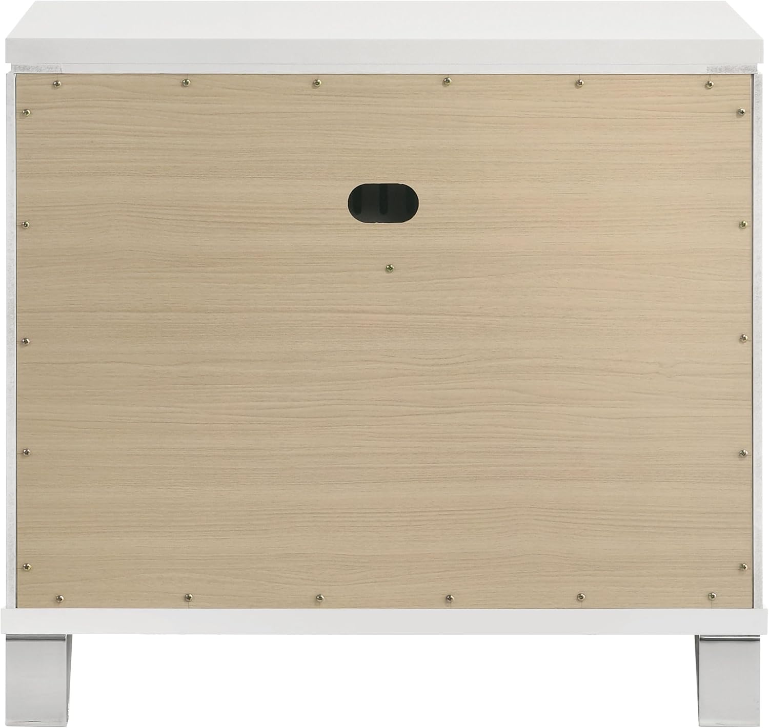 Coaster Home Furnishings Marmore Contemporary Wood 2-Drawer Bedroom Nightstand Bedside Table Organizer Unit White 224962