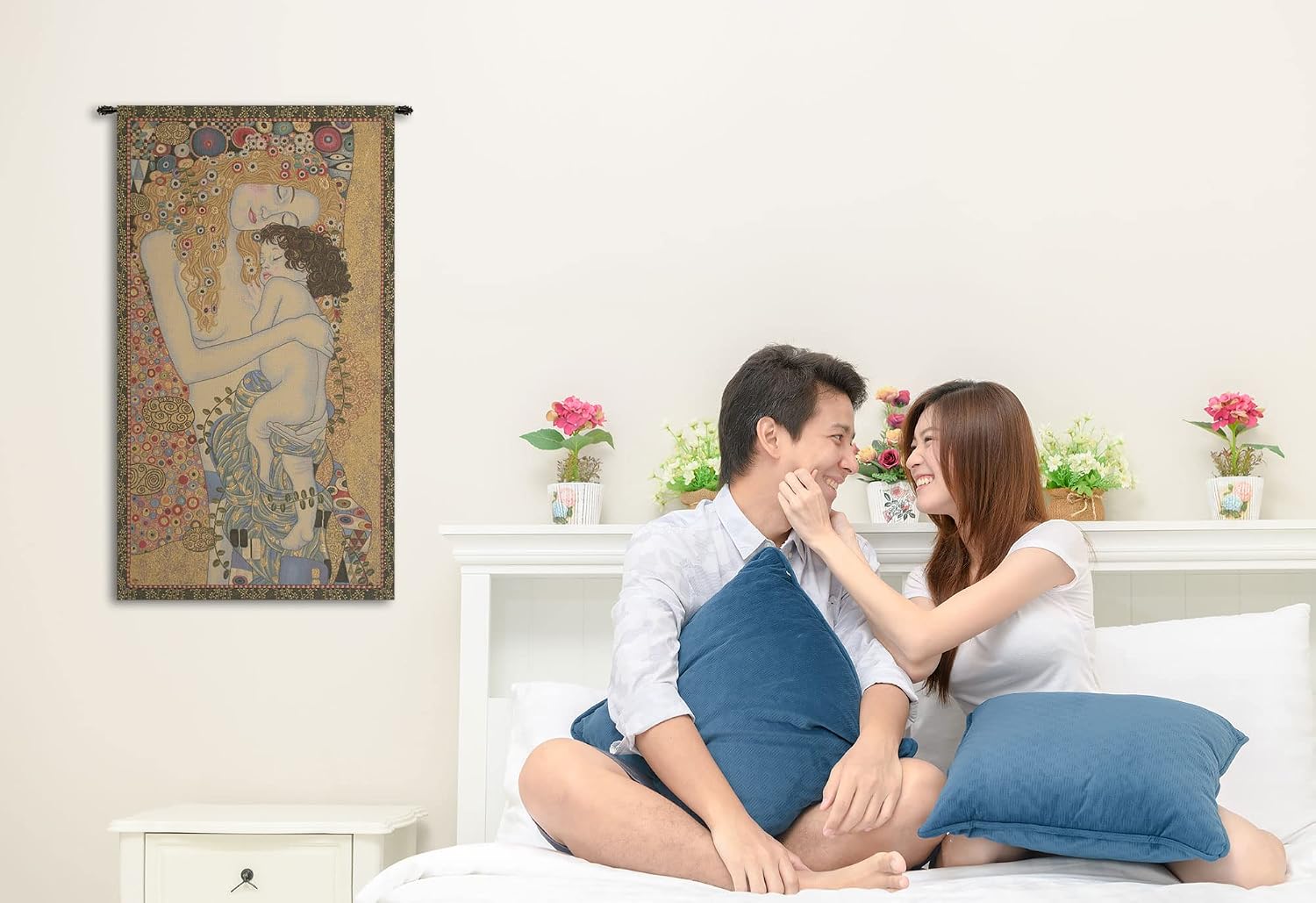 C Charlotte Home Furnishings Inc 3 Ages European Tapestry Wall Hanging | Viscose Cotton and Polyester Blend Wall Art | 44 in. x 24 in | Home Decor Accents | By Gustav Klimt