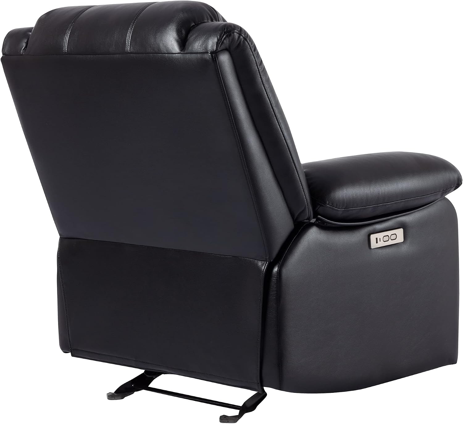 Watson & Whitely Power Recliner Chair for Adults, Faux Leather Electric Reclining Chair for Living Room, Upholstered Recliner with USB Port, Black