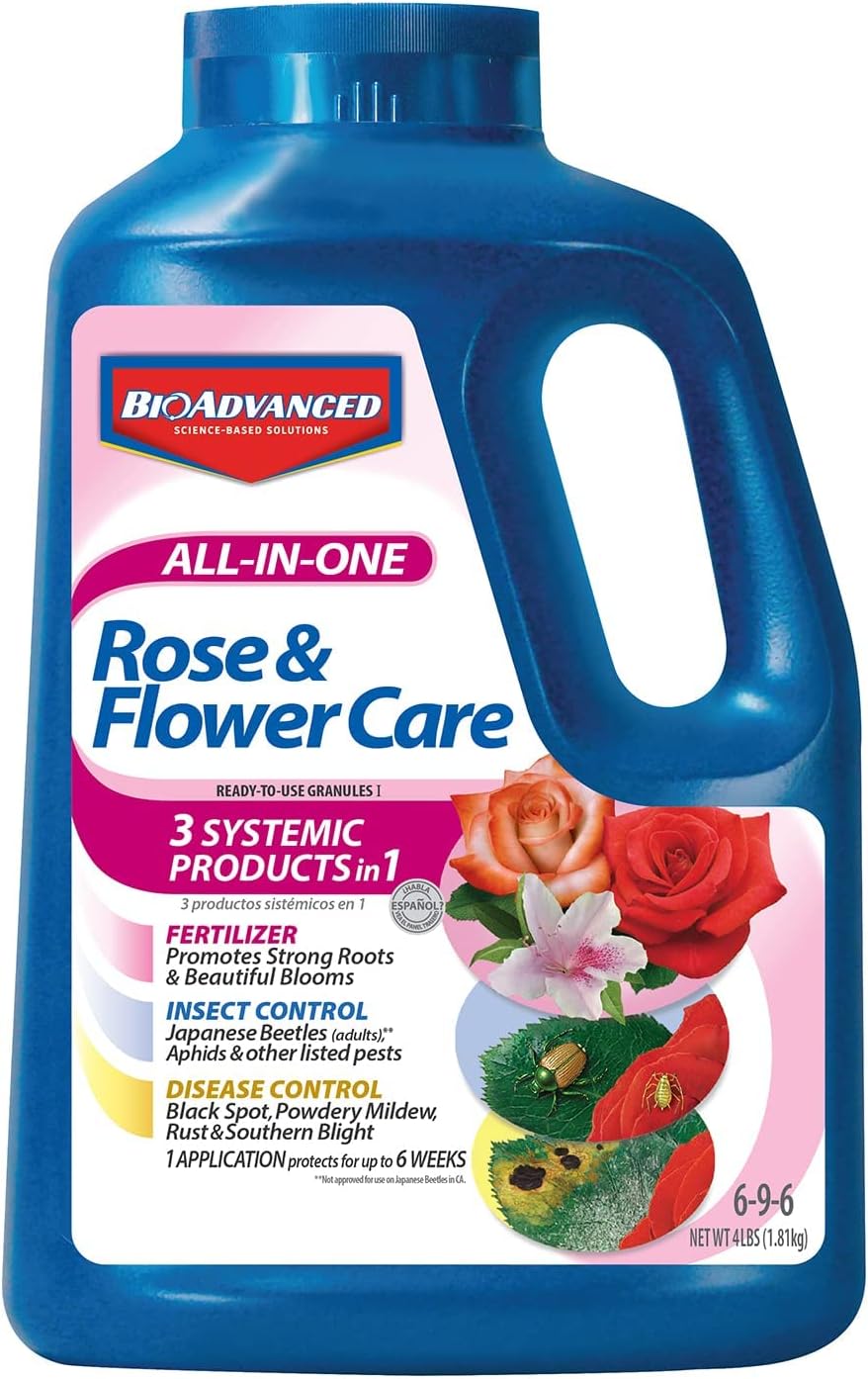 BioAdvanced All-in-One Rose and Flower Care I, Granules, 4 lb (Pack of 6)