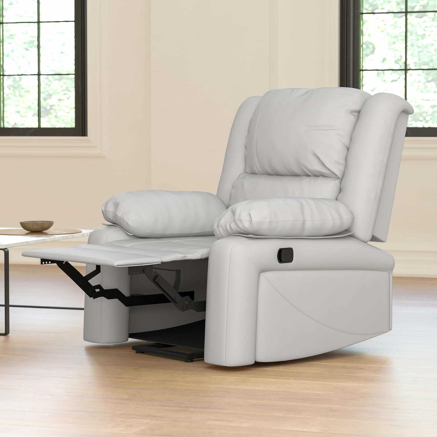 Flash Furniture Harmony Series Cream LeatherSoft Recliner