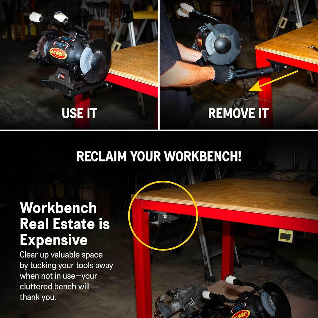 SST® Roto-Mount – 360° Rotating Bench Mount for Vises, Grinders & Notchers – Quick-Release Tool System – Grade 8 Hardware, DOM Tubing & Laser-Cut Steel – Weather & Corrosion Resistant