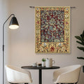 ORIMONY William Morris Tree of Life Tapestry Wall Hanging, Medieval Vintage Woven Jacquard Tapestry for Room Aesthetic (Retro, Red, 35L x 27W)