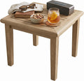 Signature Design by Ashley Gerianne Outdoor Square End Table with Slatting Styling and 5-Step Finishing Process, Eucalyptus Wood Frame, 22' High, Grayish Brown