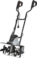 Dapper Supply 18 Electric Tiller Cultivator, 15Amp Corded Garden Rototiller with 6 Steel Tines, Adjustable Depth Wheels, Powerful Soil Cultivator for Gardening and Landscaping