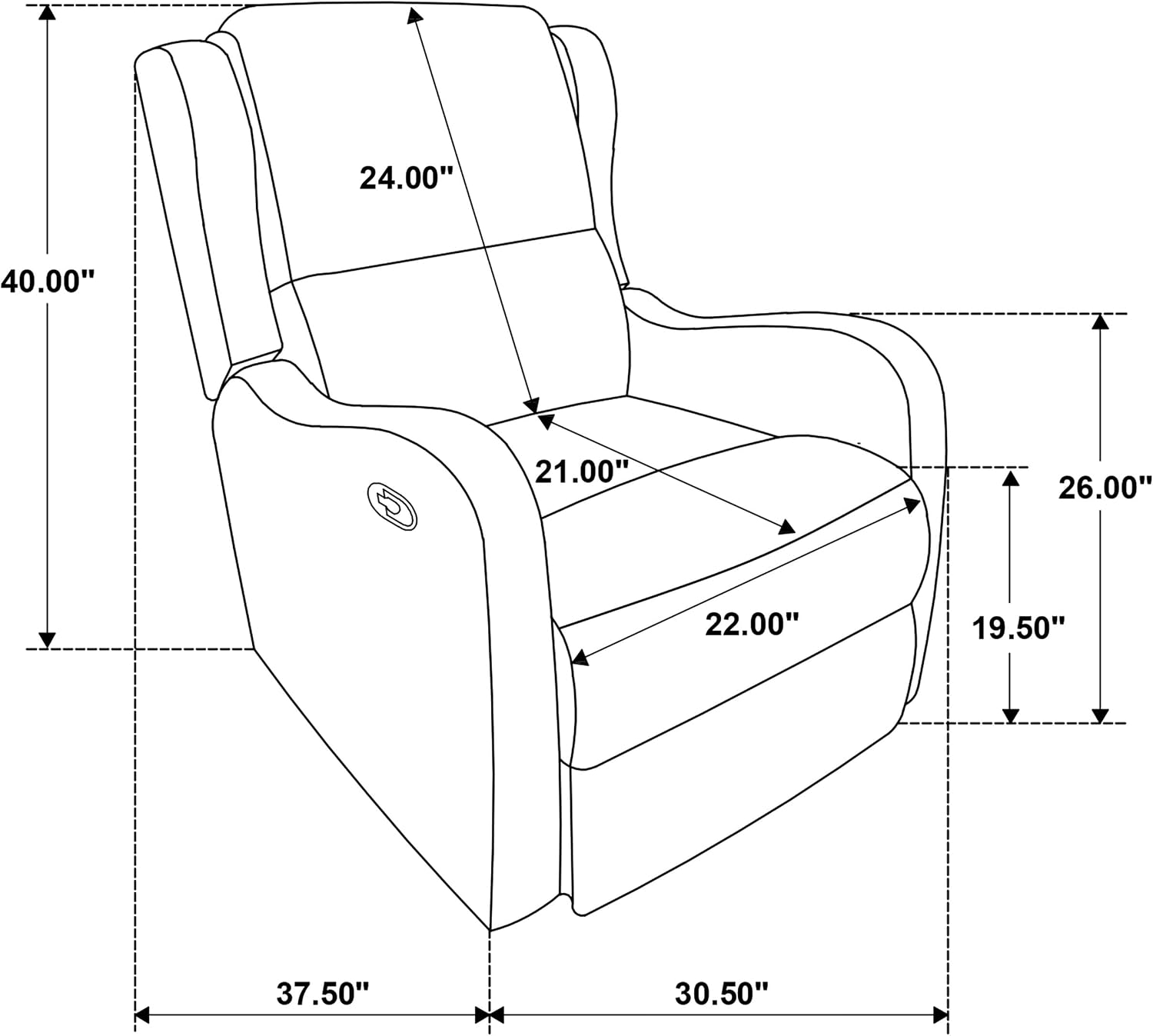 Coaster Home Furnishings - Kelsey - Leatherette Upholstered Swivel Glider Recliner Chair - Manual Recline Lever, English Arms, Plush Foam Cushions - Living Room - 30-Inch - Ivory - 609373