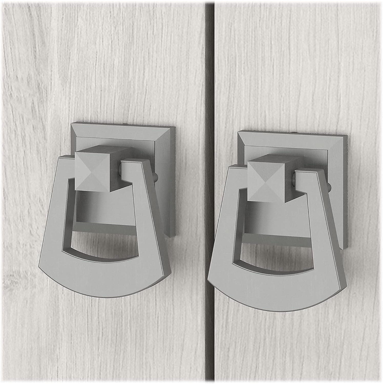 Bush Home Salinas 48W Double Vanity Set with Sinks and Medicine Cabinets in Linen White Oak