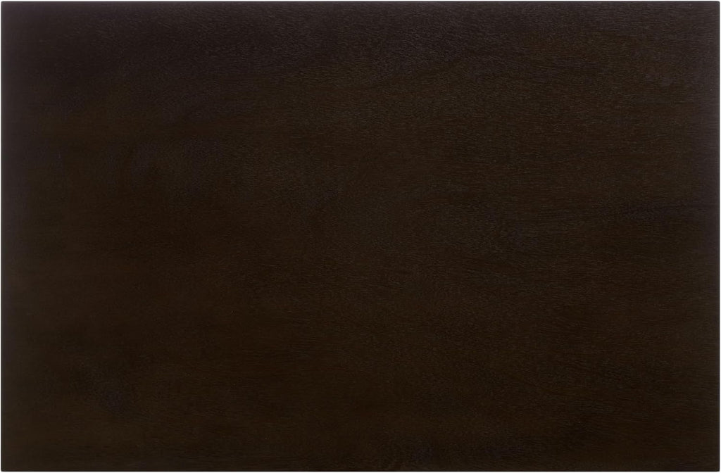 SAFAVIEH Home Collection – Neha Dark Chocolate Brown Rectangular Coffee Table, Solid Wood Frame with Scalloped Apron (COF5705A)