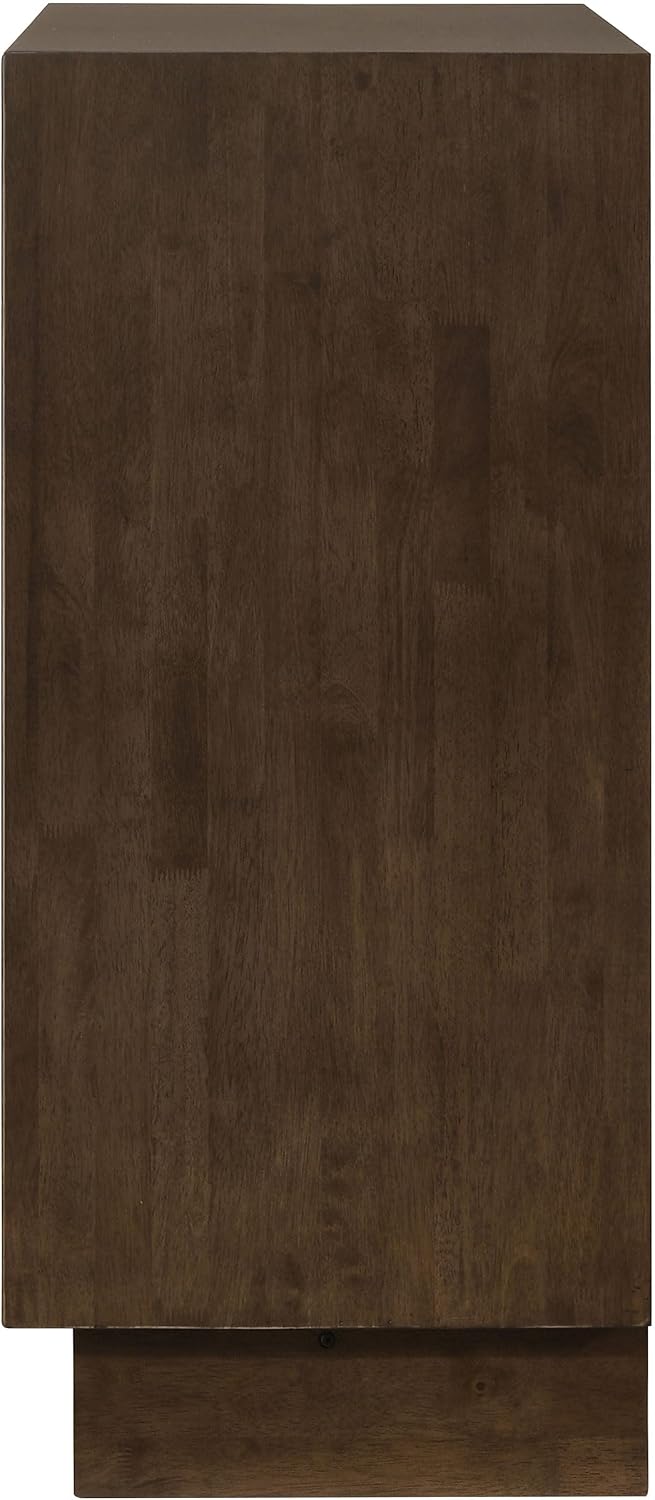 Coaster Home Furnishings - Glenwood - Wood - 4-Drawer Chest of Drawers with Mitered Trim, Felt-Lined Top and Fingertip Pulls - Transitional - Bedroom - Warm Brown - 225015