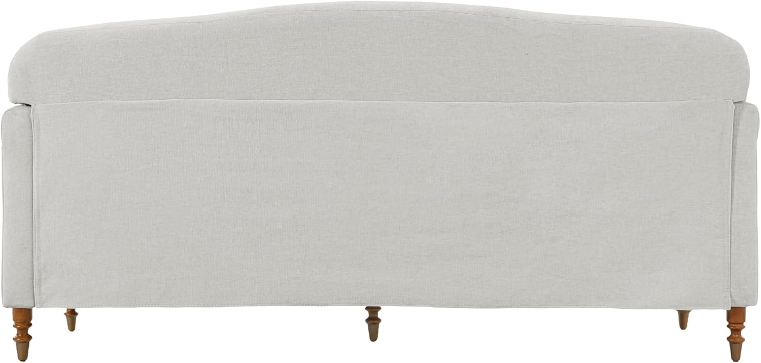 Christopher Knight Home Sola 77.5'' Modern Chenille Upholstered Loveseat Sofa with Rolled Armrest and Rubberwood Frame, 2-Seater Home Sofa Living Room, Comfy Couch for Hotel/Apartment, Light Grey