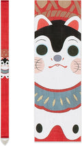 Kyoto Rakkaki-an Fine Tapestry [Komanu Hariko] Luciere Japan/Approx. 3.9x66.9 inches (10x170 cm), Linen Fabric Tapestry Wall Scroll Interior Display Japanese Modern (Year-Round , Komanu Bunko Koma)'