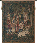 C Charlotte Home Furnishings Inc Unicorn Hunt with Border Belgian Tapestry Wall Hanging | Viscose Cotton and Polyester Blend Wall Art | 42 in. x 33 in | Home Decor Accents