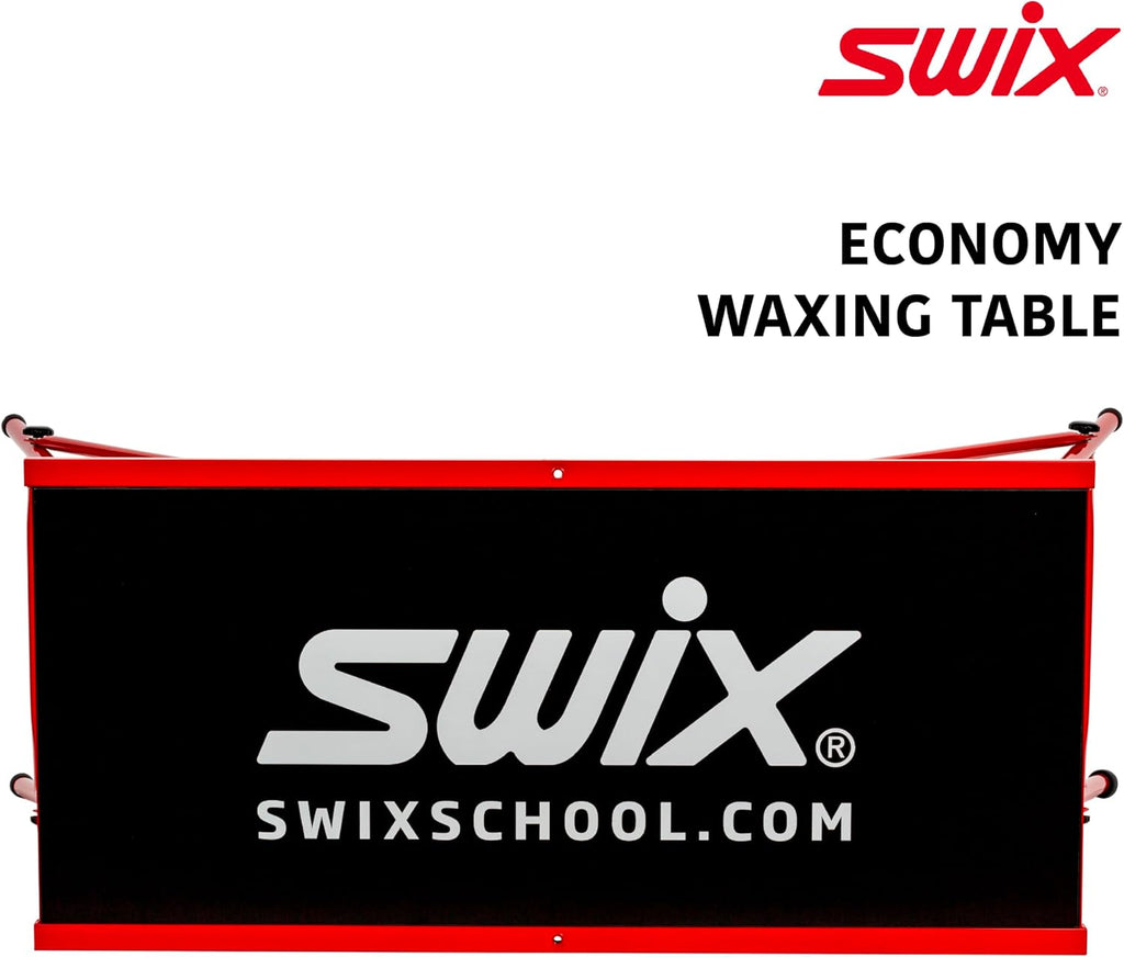 Swix T149-50 Ski Vise with 50mm Wide Jaws | Durable Adjustable Clamps for Waxing and Tuning Alpine & T754 Economy Waxing Table 96cm x 45cm | Durable Compact Wax Table for Skis & Snowboard