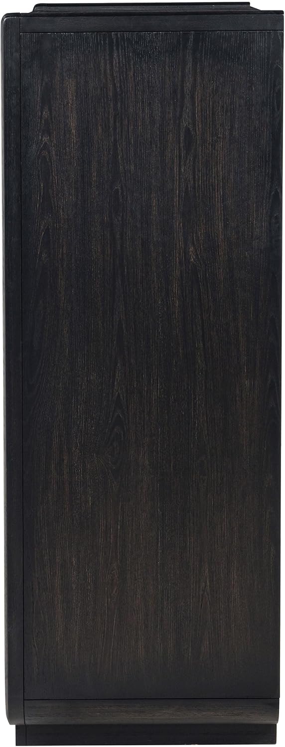 Coaster Home Furnishings - Leandro - Wood - 5-Drawer Chest with Recessed Pulls, Felt-Lined Top and Fully Enclosed Storage - Bedroom - Burnished Black - 222495
