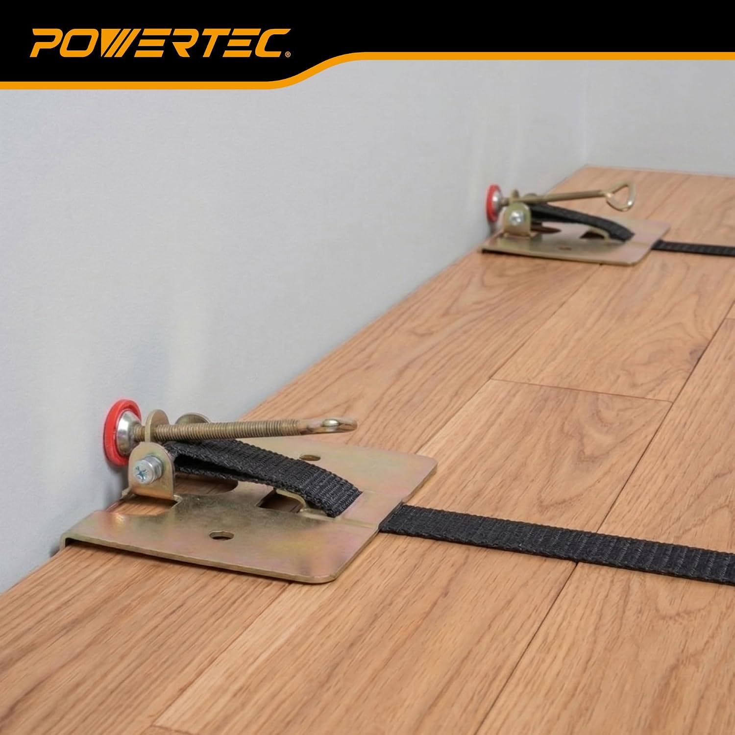 POWERTEC 71102 Wood Flooring Strap Clamp w/ 13 Foot Nylon Strap (Pack of 6)