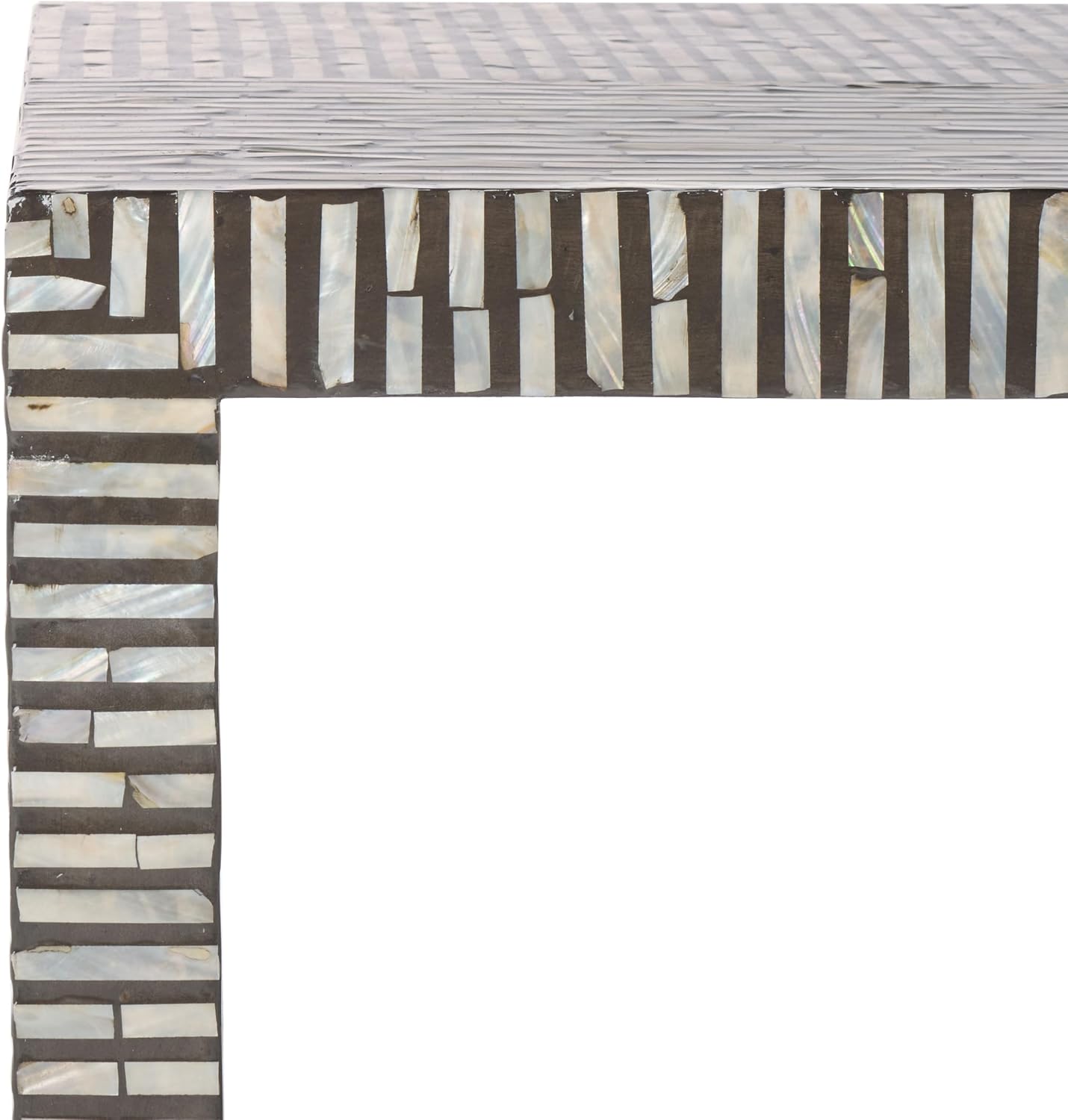SAFAVIEH Home Collection Hamza Black Mother of Pearl Rectangle Coffee Table (Fully Assembled)